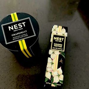 Nest grapefruit scented candle and Golden nectar perfume brand new
